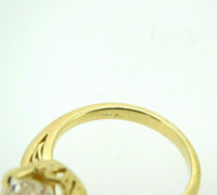 14k Yellow Gold Oval Peach Genuine Natural Morganite Ring (#J4425)