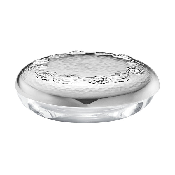 Georg Jensen GRAPE Sterling Silver Bonbonniere Dish Box Hammered Small - New