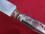 Lap Over Edge Acid Etched by Tiffany Sterling Silver Dinner Knife Tomatoes Mono