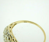 Vintage 18k Yellow Gold Genuine Natural Diamond Three Stone Ring .43ct (#J852)