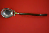 Peruvian .925 Silver Paella Spoon with Wood Handle and Yellow Stone 15 1/2"