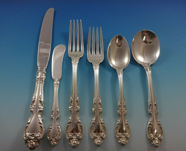 Melrose by Gorham Sterling Silver Flatware Set For 8 Service 49 Pieces