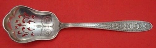 Wedgwood By International Sterling Silver Pea / Ice Spoon Pierced 8 3/4"