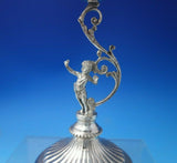 Cherub by Unknown Austrian Sterling Silver Candlestick Pair 6 1/2" c1910 (#5825)