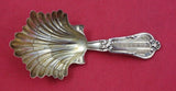 Philippe Berthier French Sterling Silver Tea Caddy Spoon vermeil & engine 3 3/4"