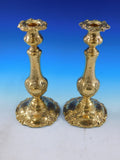 Francis I by Reed & Barton Sterling Silver Candlestick Pair Vermeil Gold 570A