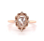 14k Rose Gold .42ct Rose Cut Genuine Natural Diamond Ring Jewelry (#J5780)