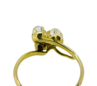 10k Yellow Gold Victorian Genuine Natural Three Moonstone Clover Ring (#J4770)