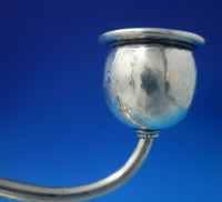 Beaded by Alan Allan Adler Sterling Silver Candlestick Pair 5" x 12" (#6065)