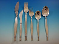 Gitte by O Mogensen Danish Sterling Silver Flatware Set 12 Modernism 81 pcs