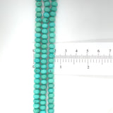 14k Gold 6mm Genuine Natural Campitos Turquoise Bracelet Pansy Clasp (#J6125)