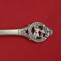 Norwegian Sterling Silver Nut Spoon Shovel Bowl with Griffin 5" Serving