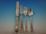 Chrysanthemum by Stieff Sterling Silver Flatware Set Service 62 pieces