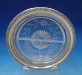 Sterling Silver Relish Tray Round with Etched Glass 8" (#6469)