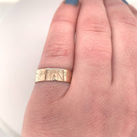 10k Rose Gold Victorian Band Ring with Birds Size 7 Jewelry (#J5883)