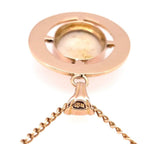 10k Gold Victorian Gold Vein Quartz Pendant w/ Flowers (#J5640)