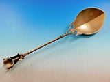 Calla Lily by Whiting Sterling Silver Berry Spoon Gold Washed 10 3/4"