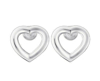 Idole de Christofle Paris France Sterling Silver Heart Shape Stud Earrings New