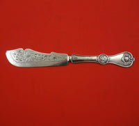 Strawberry by Durgin Sterling Silver Master Butter Flat Handle Bright-Cut 6 7/8"