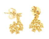 14k Yellow Gold 1 Carat Total Weight Genuine Natural Diamond Drop Earrings #J656