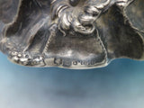 Elkington Sterling Silver Plateau Round Heavy with Wood Base Floral (#6616)