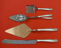 King Christian by Wallace Sterling Silver Dessert Serving Set 4pc Custom Made