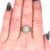14k Yellow Gold Art Deco .66ct Genuine Natural Diamond Men's Ring (#J5519)
