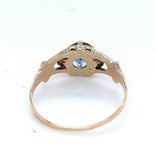 10k Yellow Gold Victorian .49ct Genuine Natural Aquamarine Ring (#J4984)