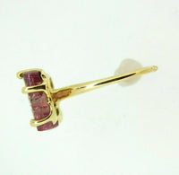 14k Yellow Gold Pink Genuine Natural Tourmaline Butterfly Ring (#J5039)