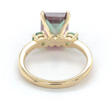 14k Gold 5.25 Carat Bi-Color Watermelon Genuine Natural Tourmaline Ring (#J6531)