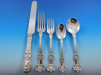 English King by Tiffany & Co. Sterling Silver Flatware Set Service 62 Pcs Dinner