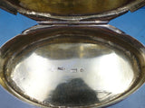 Swedish Sterling Silver Box Oval Engraved Flowers GW Interior 3 3/8" (#6691)