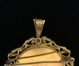 18k Hand Painted Portrait Pin Marie Antoinette (#J5380)