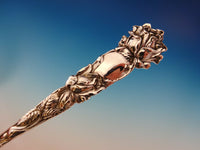 Bridal Rose by Alvin Sterling Silver BBQ Serving Fork 7 1/2" Custom Made