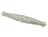 Platinum and 14k Gold Genuine Natural 2.50 Carat Diamond Pin Art Deco (#J4660)