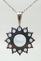 2.59ct Genuine Natural Aquamarine Cluster Pendant (#J131)