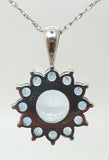 2.59ct Genuine Natural Aquamarine Cluster Pendant (#J131)