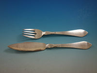 Continental by Georg Jensen Sterling Silver Flatware Ind. Fish Set Service 16 Pc