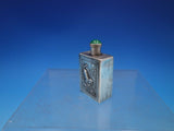 Chinese Export Sterling Silver Perfume Bottle with Green Agate Stone Tiger #6715