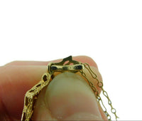 10k Yellow Gold Filigree Genuine Natural Crystal Quartz Pendant (#J4881)