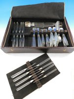 Porter Blanchard Sterling Silver & Lucite Flatware Set Service 60 Pieces Modern