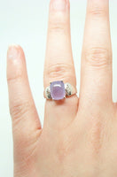 14K Gold Lavender Genuine Natural Chalcedony Ring (#J150)