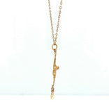 10k Yellow Gold Victorian Diamond Pendant Lavaliere (#J5460)