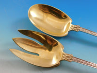 Olympian by Tiffany and Co Sterling Silver Salad Serving Set Gold Washed 10"