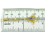 10k Yellow Gold Lavaliere Pendant with Blue Glass and Pearl (#J4762)