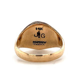 14k Yellow Gold Signet Ring with Raised Initials "ES" and "30" Jewelry (#J5682)
