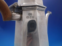 Estate William Walter English Sterling Silver Coffee Pot Wood Handle (#4086)