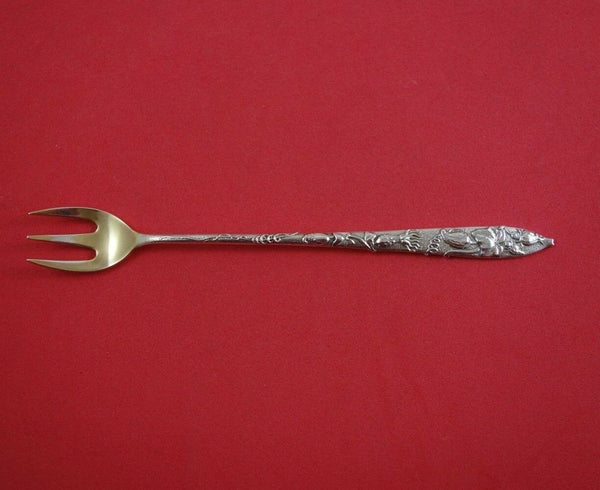 Vine by Tiffany and Co Sterling Silver Oyster Fork Gold Washed 3-Tine 6"