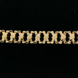 14k Yellow Gold Wide Fancy Link Bracelet (#J5532)