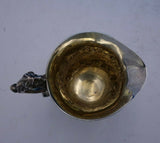 English Georgian Sterling Silver Creamer Pitcher Figural w/ Man Dolphin (#3696)